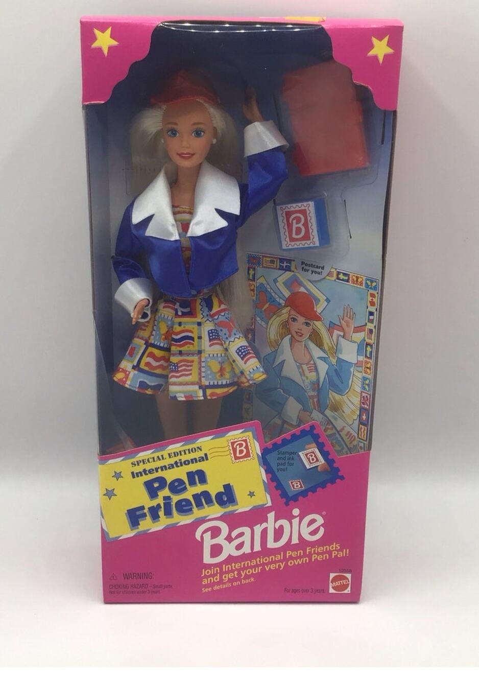 Vintage International Pen Friend Barbie Doll Special Edition 1995 NIB Pen Pal